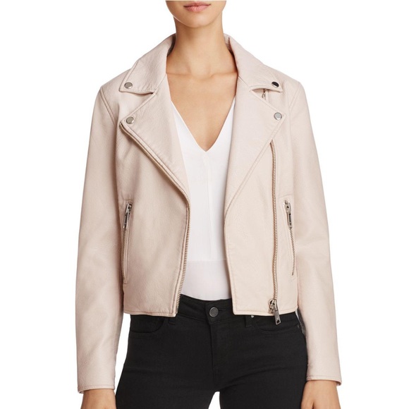 Women’s light pink faux leather Pistola jacket - Picture 5 of 5